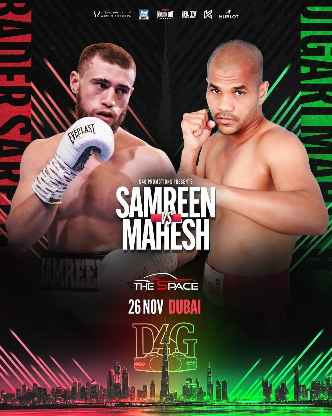Samreen vs Marsh - Dubai boxing match in Round 10.