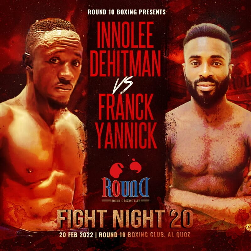 A boxing match between Franck Yannick and Indole Dethiman reaching round 10.