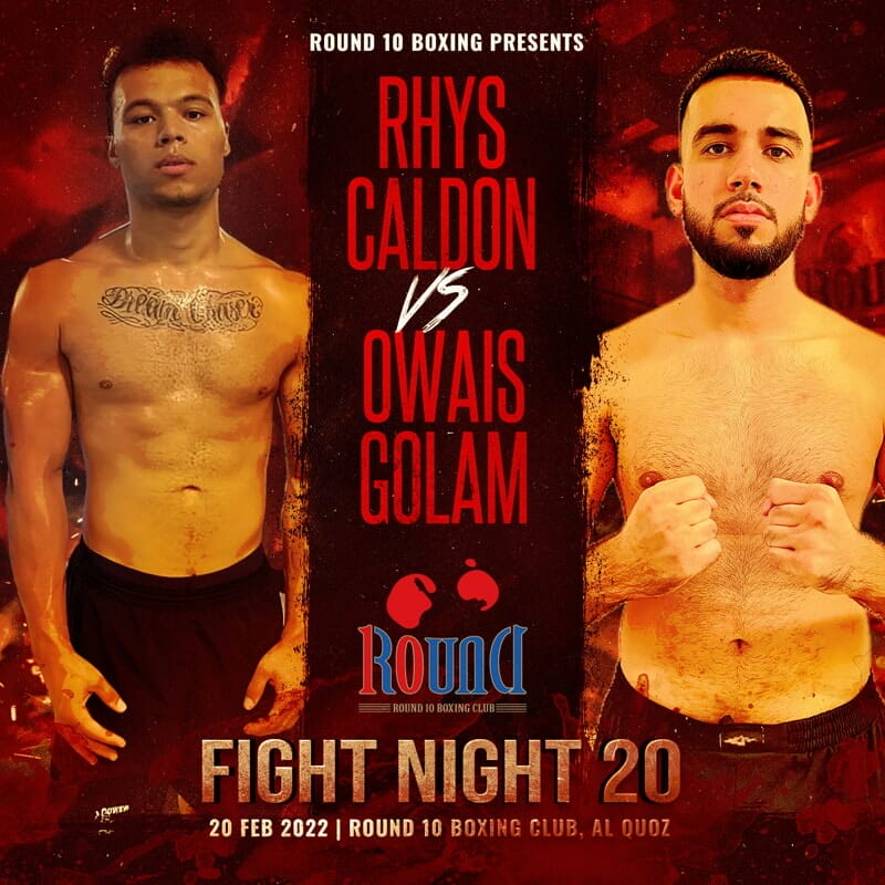 Ryan Caldon and Owais Gomez go head-to-head in an intense boxing match, lasting for 10 rounds.