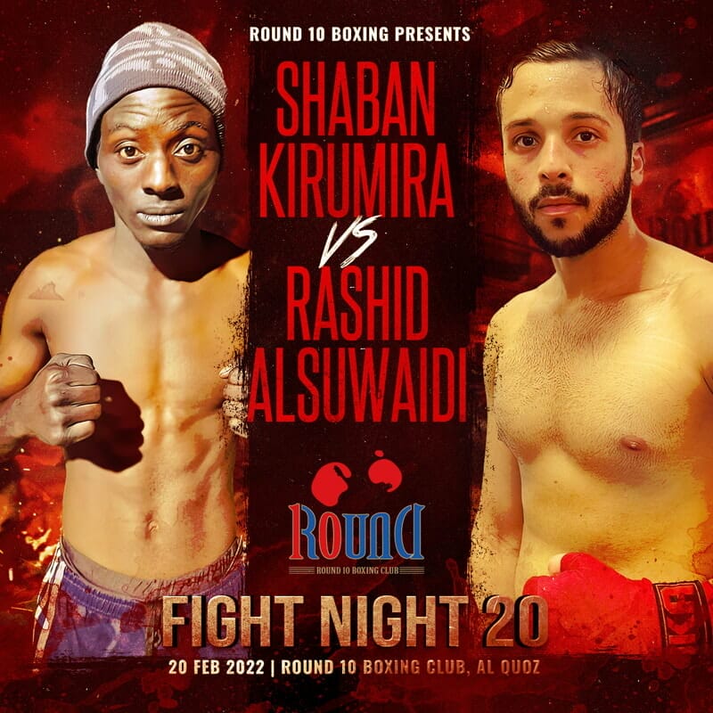Shaban Krumura and Rashid Aluwadi battle it out in a thrilling 10-round boxing match.